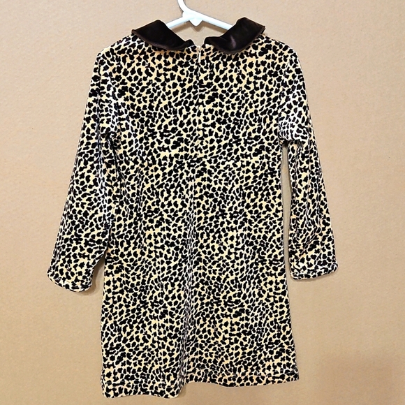 Copper Key Leopard Print Collared Dress Sz 5 Girls Long Sleeve - Picture 4 of 5